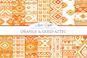 Orange & Gold Boho Seamless Patterns