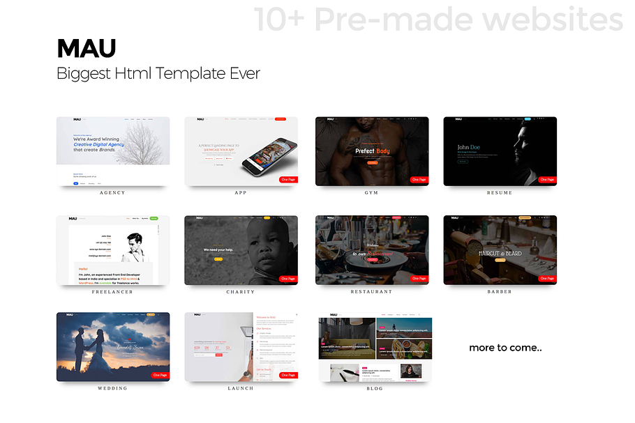 Mau - Biggest Html Template Ever in Bootstrap Themes - product preview 8