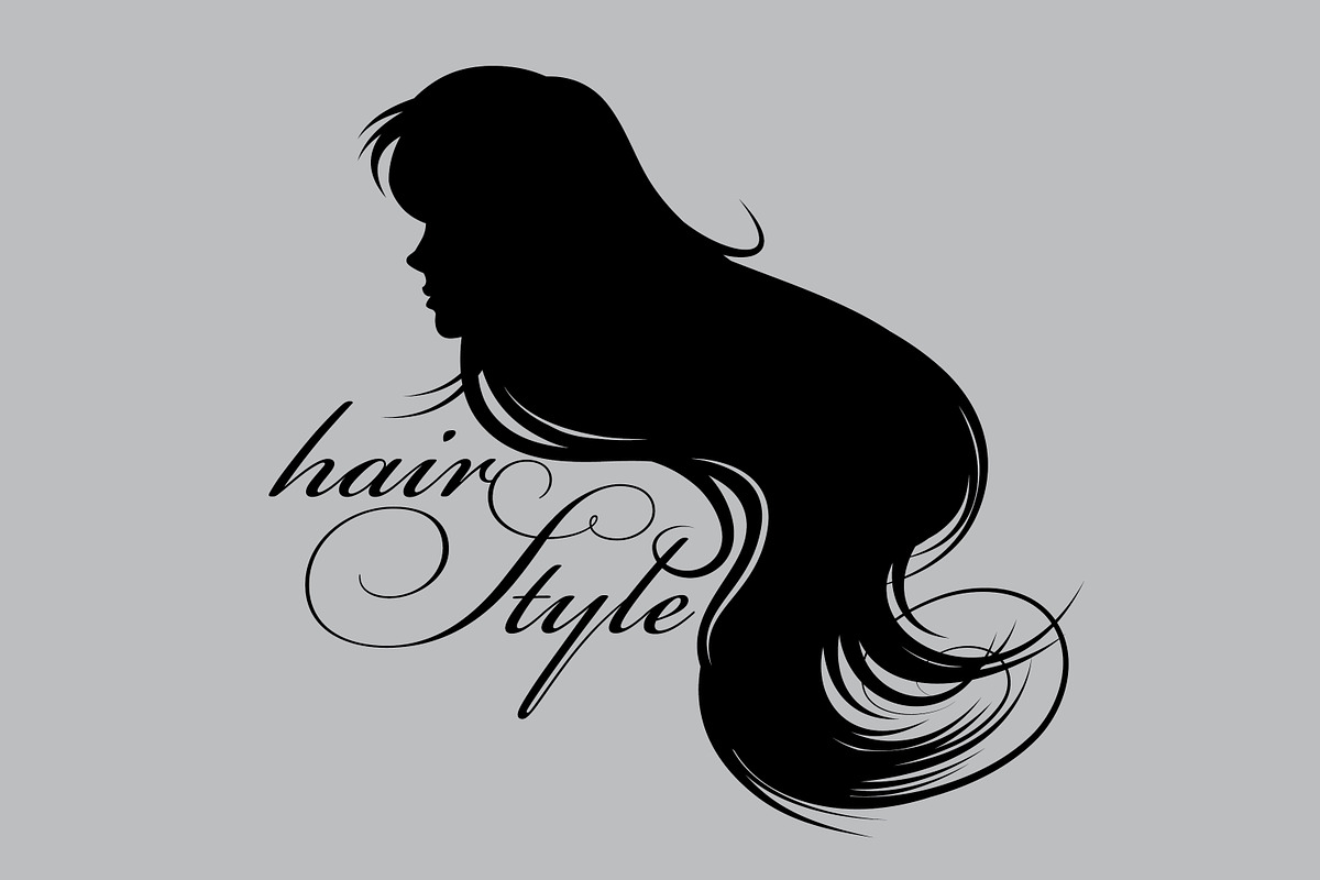  Beautiful girl with long hair in Illustrations - product preview 8