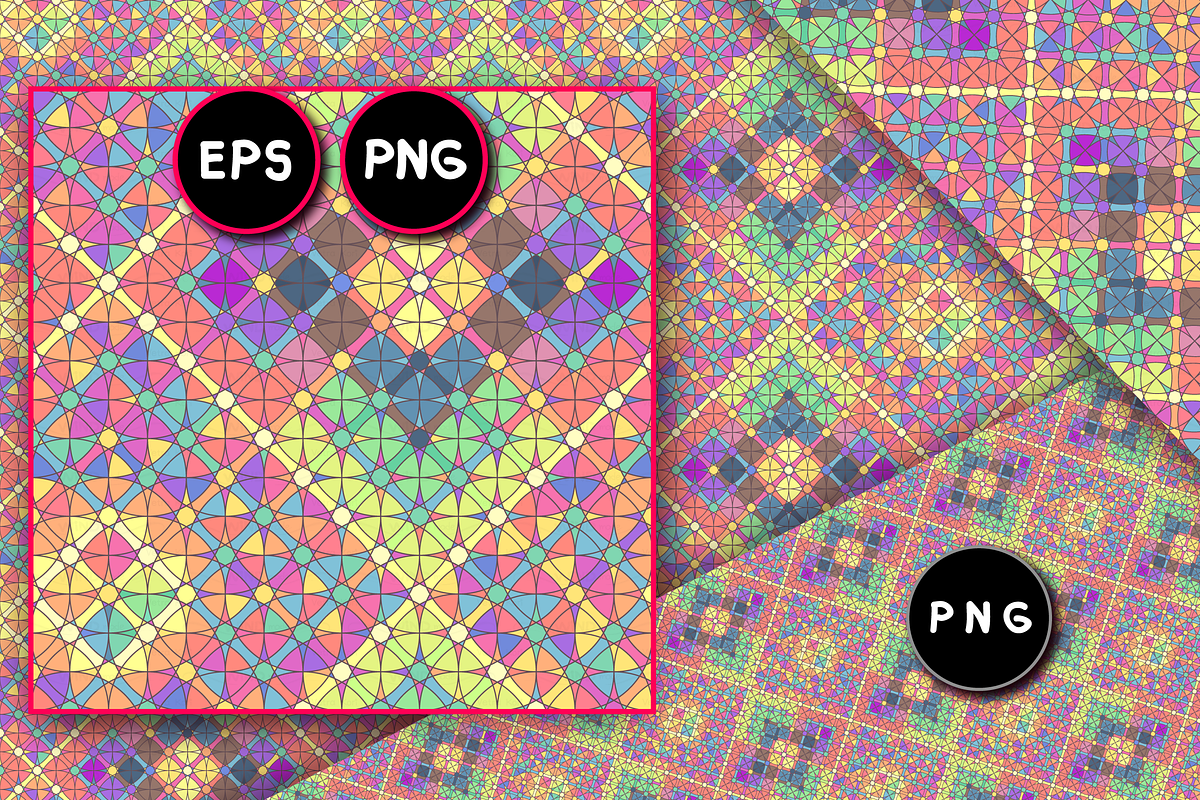 vector geometric seamless pattern in Patterns - product preview 8