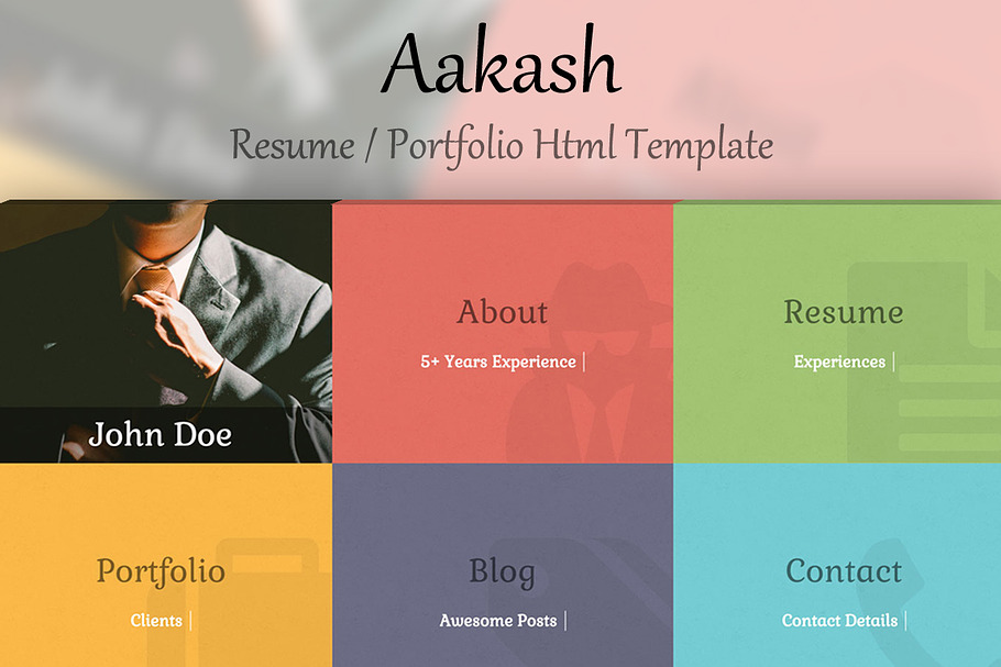 Aakash - Portfolio / Resume Template in Bootstrap Themes - product preview 8