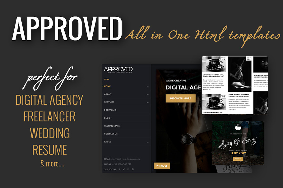 Approved - All in One Html Templates in Bootstrap Themes - product preview 8