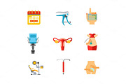 Gynecology icon set