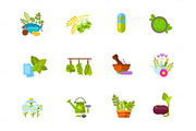 Herbs icon set