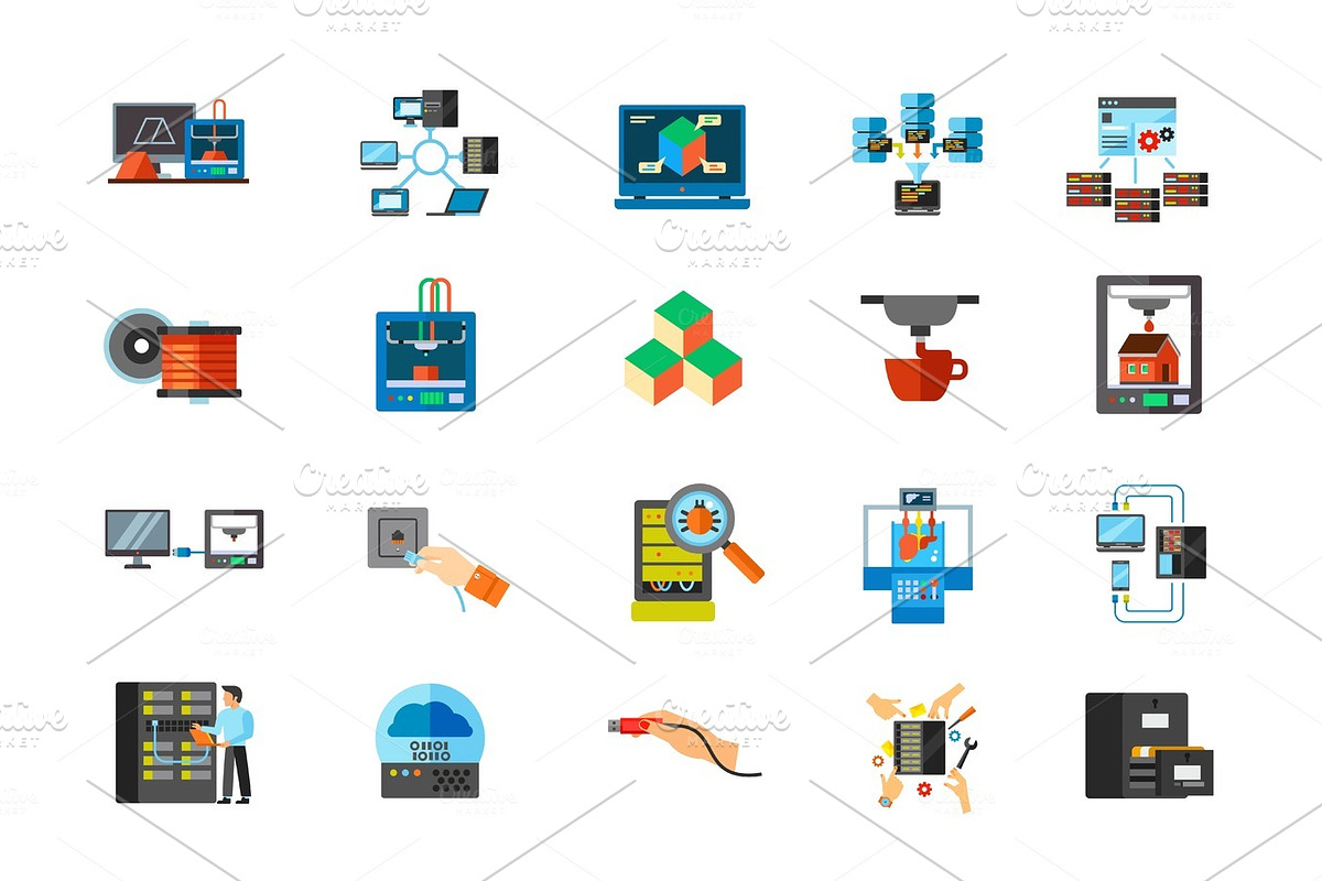 Modern technology icon set in Objects - product preview 8