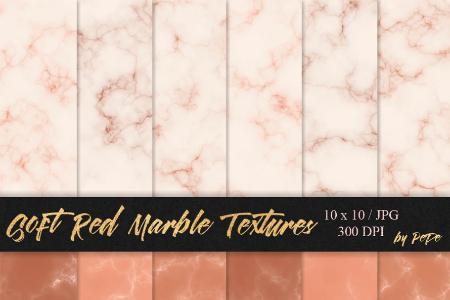 Soft Red Marble Textures