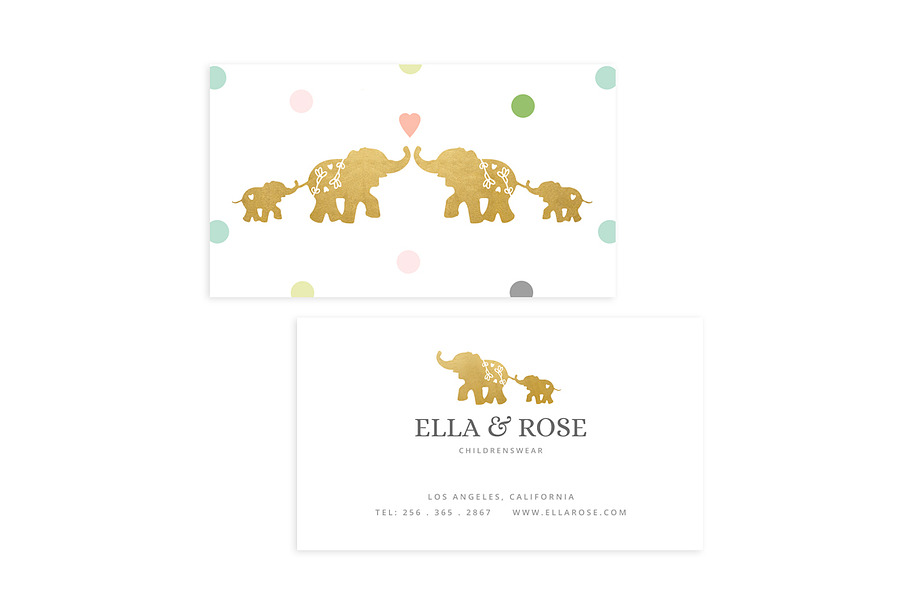 Elephant Business Card Template