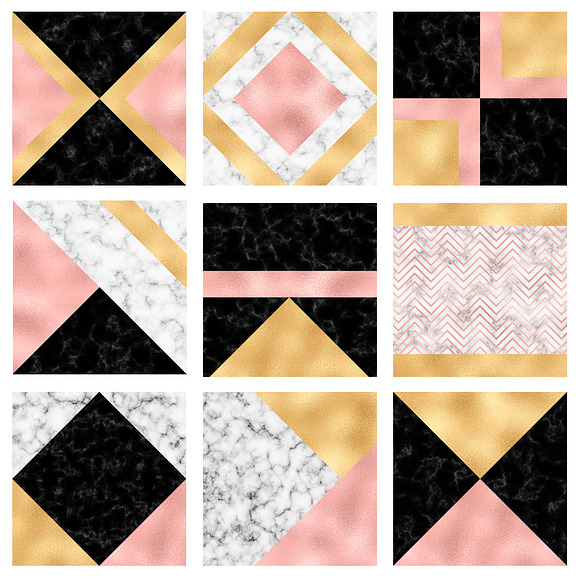 Gold & Rose Gold Foil wit Marble in Textures - product preview 1