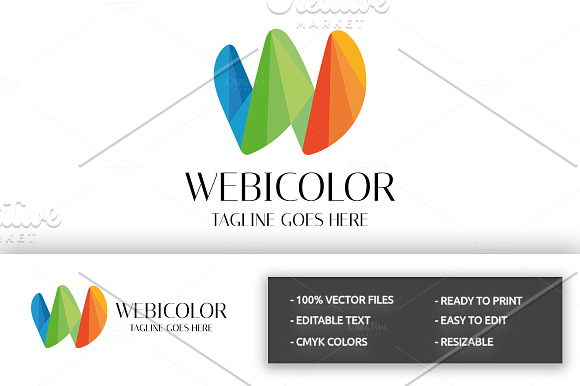 Webicolor (Letter W) Logo in Logo Templates - product preview 1