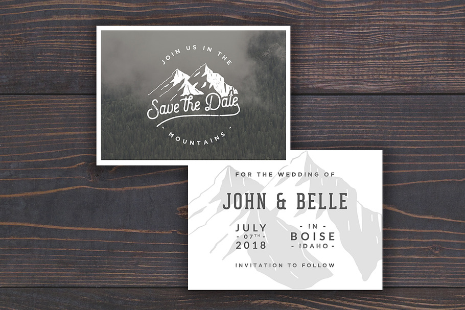 Mountain Save The Date Template