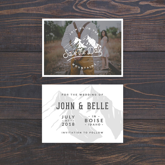 Mountain Save The Date Template in Wedding Templates - product preview 4