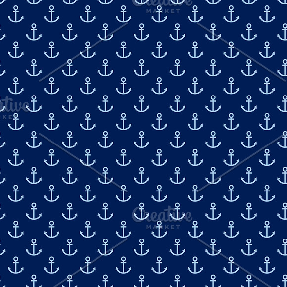 Nautical Stripes, Chevron & Anchors in Patterns - product preview 1