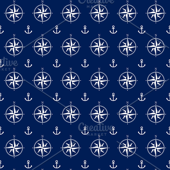 Nautical Navy & Red Papers in Patterns - product preview 1