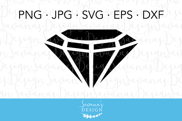 Diamond Gemstone SVG Cut File