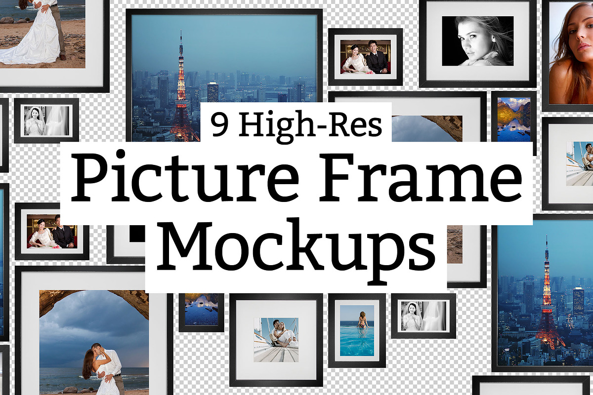 9 Picture Frame Mockups in Print Mockups - product preview 8