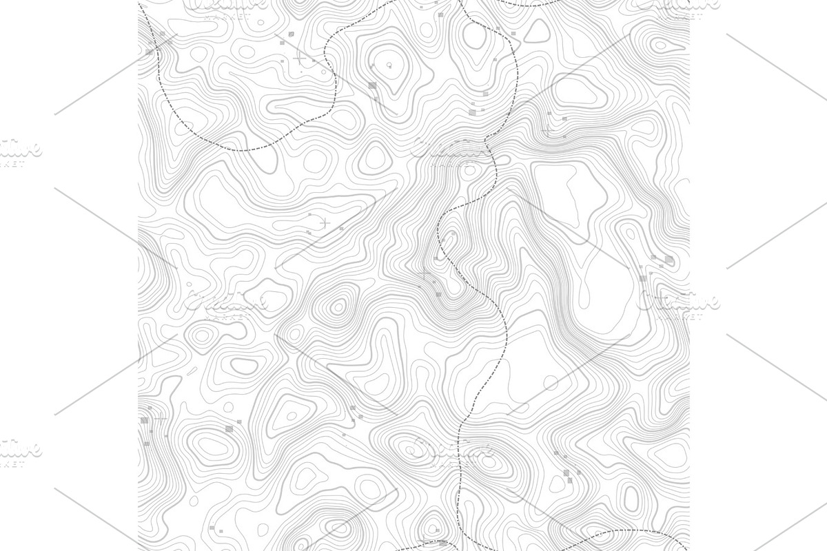 Seamless pattern. Topographic map background with space for copy Seamless texture. Line topography map contour background , geographic grid . Mountain hiking trail over terrain . in Illustrations - product preview 8