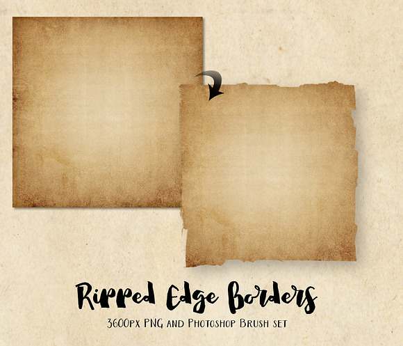 Ripped Edges in Photoshop Brushes - product preview 1