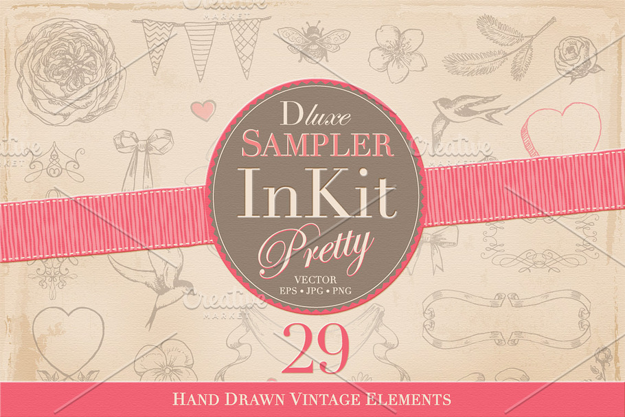 InKit Pretty Hand Drawn Sampler in Illustrations - product preview 8