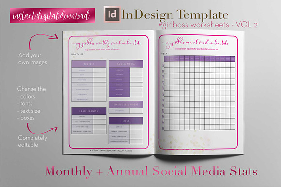 Girlboss Sheets | InDesign Template in Stationery Templates - product preview 29