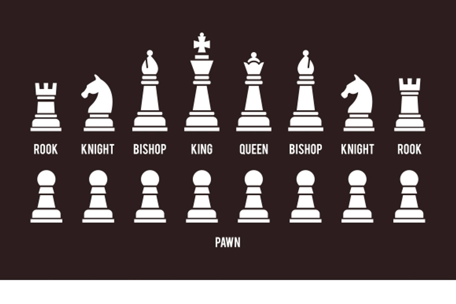 Complete set of chess pieces | Pre-Designed Illustrator Graphics ...