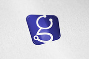 G Letter stethoscope logo icon 