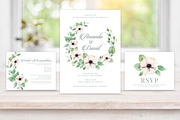 Floral Wreath Wedding Invite Package