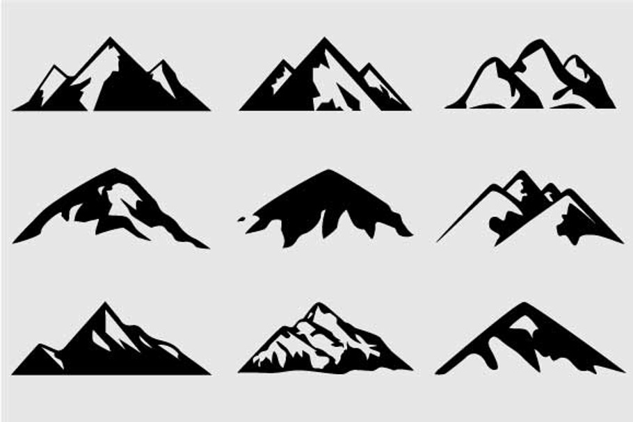 Mountain Shapes For Logos Vol 3