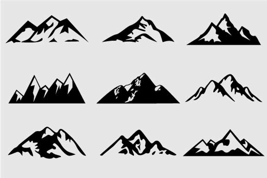 Mountain Shapes For Logos Vol 4