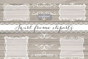 VECTOR Swirl frame rustic cliparts