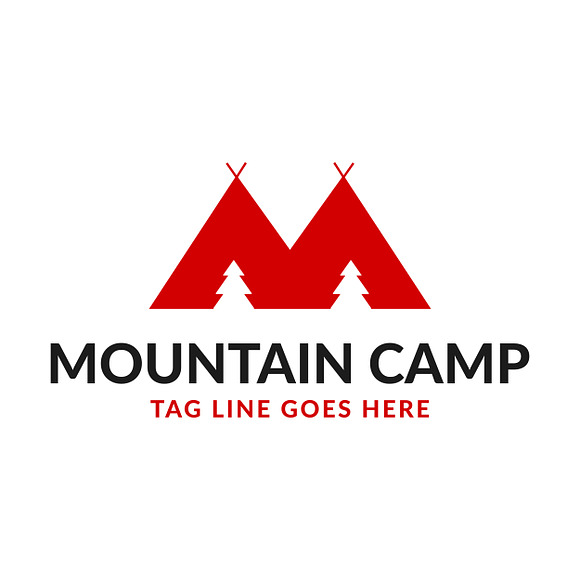 M Mountain Camp logo in Logo Templates - product preview 3