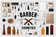 Barber & Cosmetics Branding Mock-Up