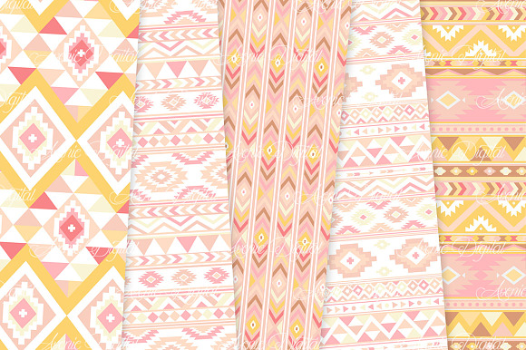 Sweet Aztec Digital Paper in Textures - product preview 1