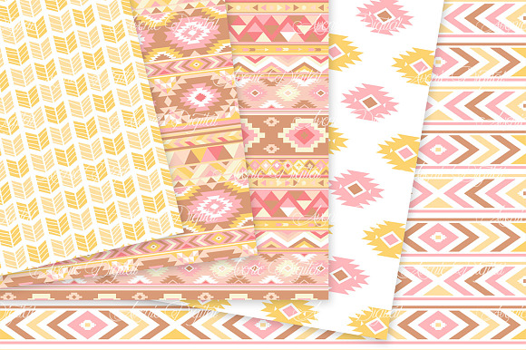 Sweet Aztec Digital Paper in Textures - product preview 2
