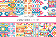 Colorful Aztec Digital Paper
