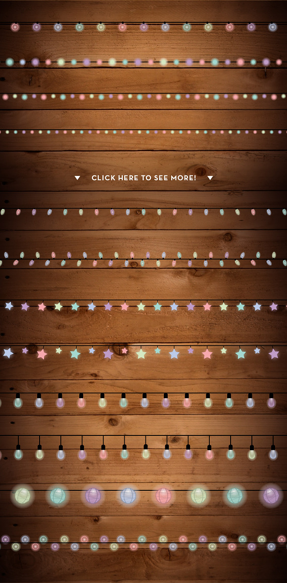 String Lights Clip Art Set in Objects - product preview 2