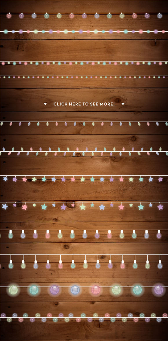 String Lights Clip Art Set in Objects - product preview 3