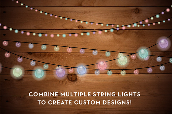 String Lights Clip Art Set in Objects - product preview 4