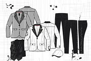 Men Black and White Sport Collection