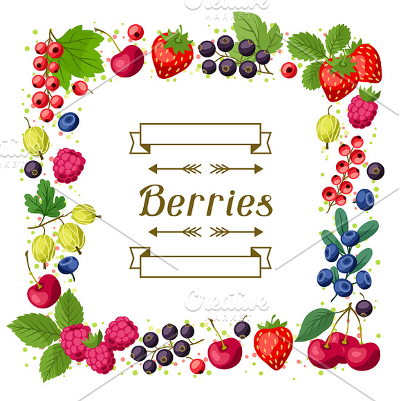 Nature background with berries. in Illustrations - product preview 4