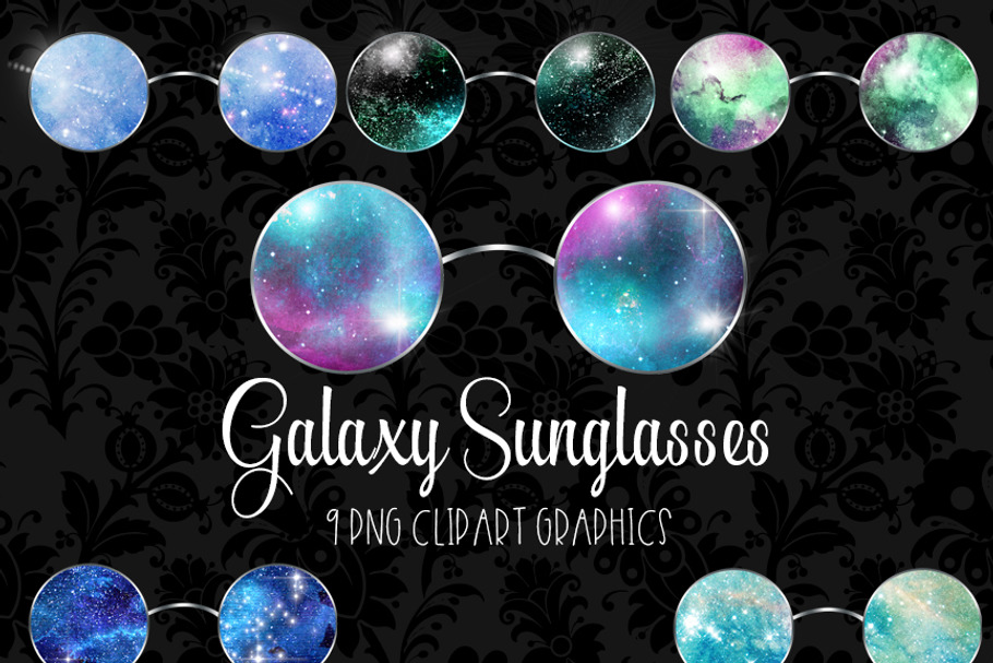 Galaxy Sunglasses Clipart in Objects - product preview 8