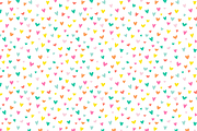 Confetti Hearts Vector Pattern