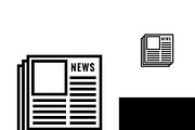 Newspaper Vector Black and White