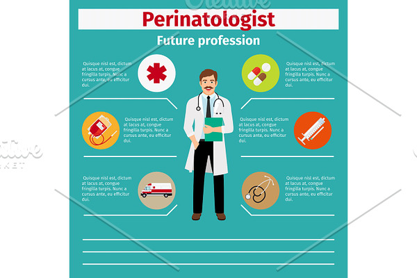 Future profession perinatologist infographic
