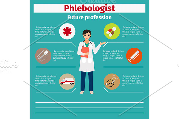 Future profession phlebologist infographic