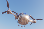 Futuristic Cargo Drone 3d model vray