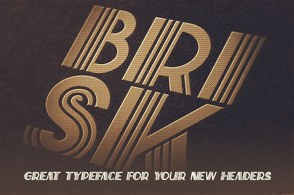 Brisk - ArtDeco Display Font in Display Fonts - product preview 3