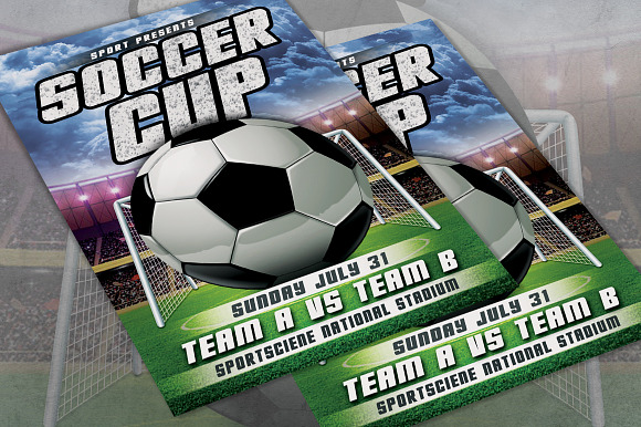 Soccer Cup Flyer  in Flyer Templates - product preview 1