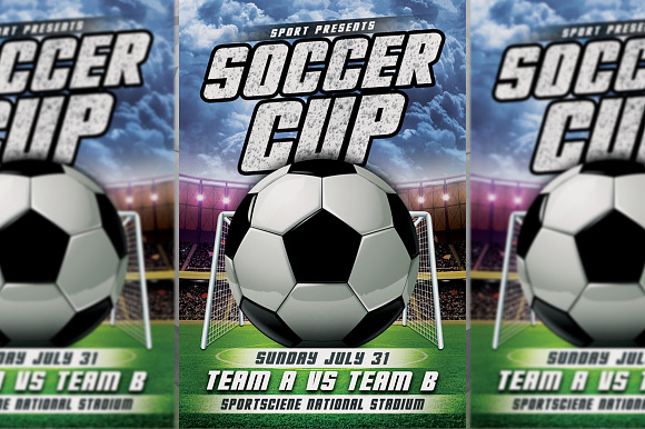 Soccer Cup Flyer  in Flyer Templates - product preview 3