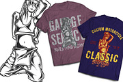 Garage T-shirts And Poster Labels