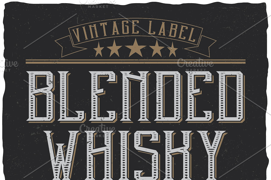 Blended Whisky Label Typeface